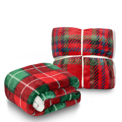 Plaid Sherpa Throw Blanket product image 10