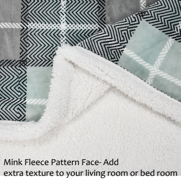 Plaid Sherpa Throw Blanket product image 6