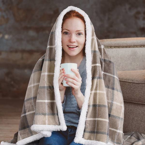 Plaid Sherpa Throw Blanket product image 11