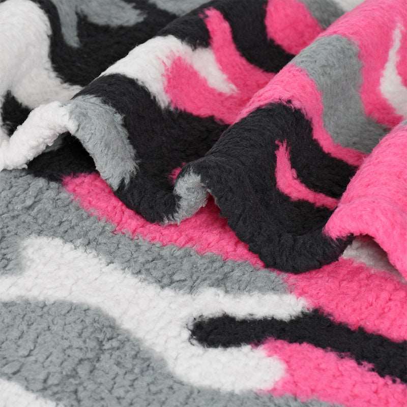 Camo Sherpa Summer Throw Blanket