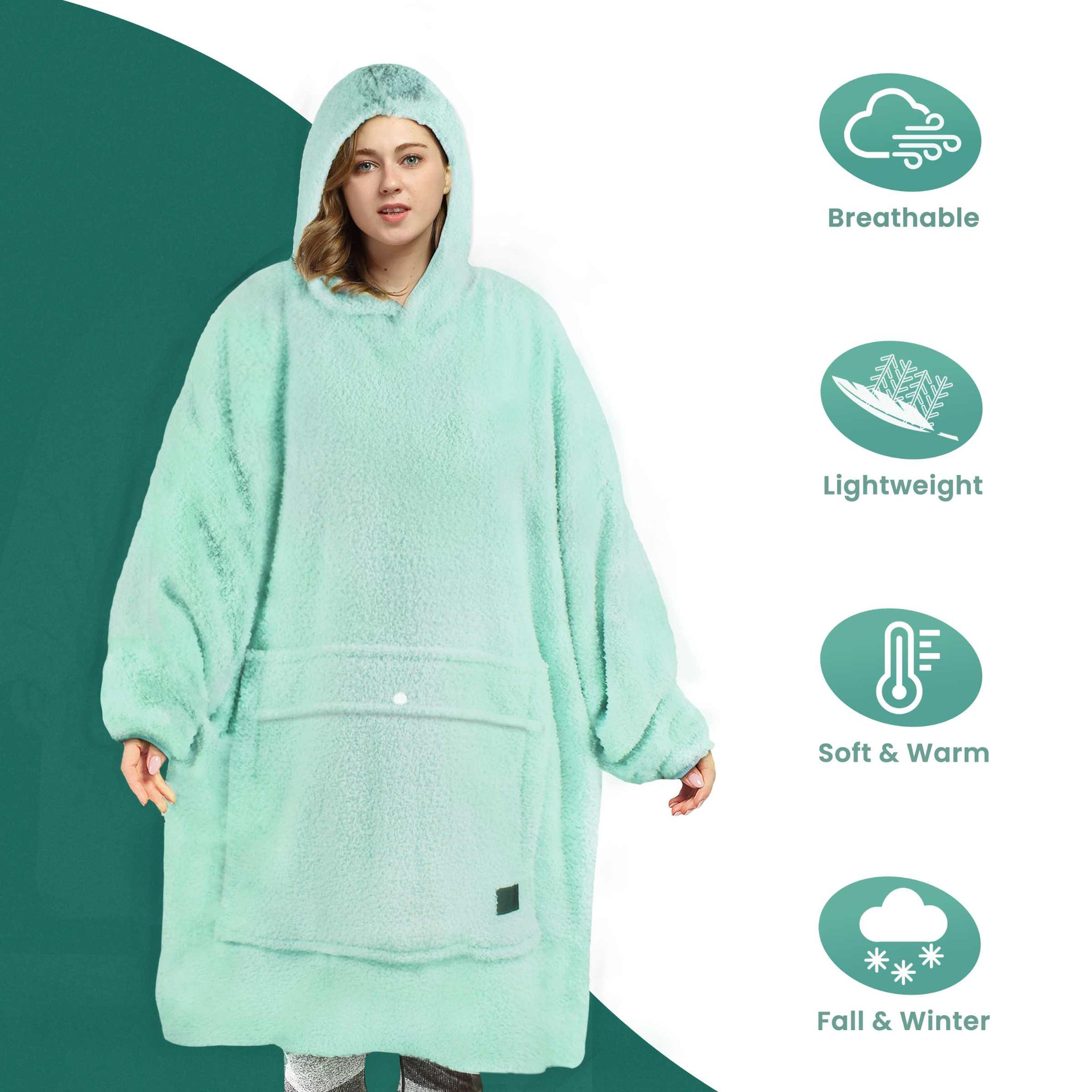 Sherpa Tirrinia Premium Hoodie Blanket Sherpa Fleece Oversized