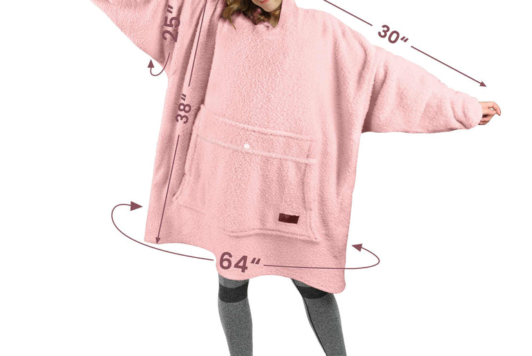 Tirrinia Oversized Wearable Blanket Hoodie, Sherpa Fleece Home Blanket Sweatshirt, Cozy and Warm Blanket with Sleeves, the best gift for men and women.