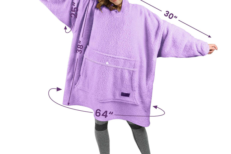 Tirrinia Oversized Wearable Blanket Hoodie, Sherpa Fleece Home Blanket Sweatshirt, Cozy and Warm Blanket with Sleeves, the best gift for men and women.