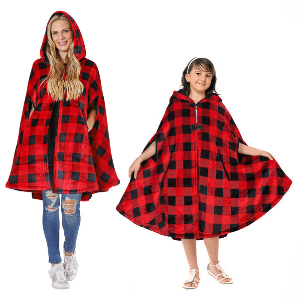Hooded Cape Wearable Blanket for Summer
