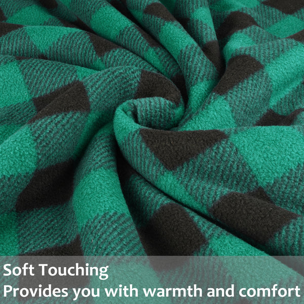 Buffalo Plaid Sherpa Throw Blanket close-up detail