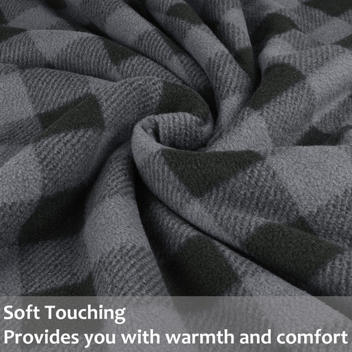 Buffalo Plaid Sherpa Throw Blanket close-up detail