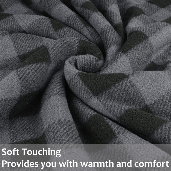 Buffalo Plaid Sherpa Throw Blanket close-up detail