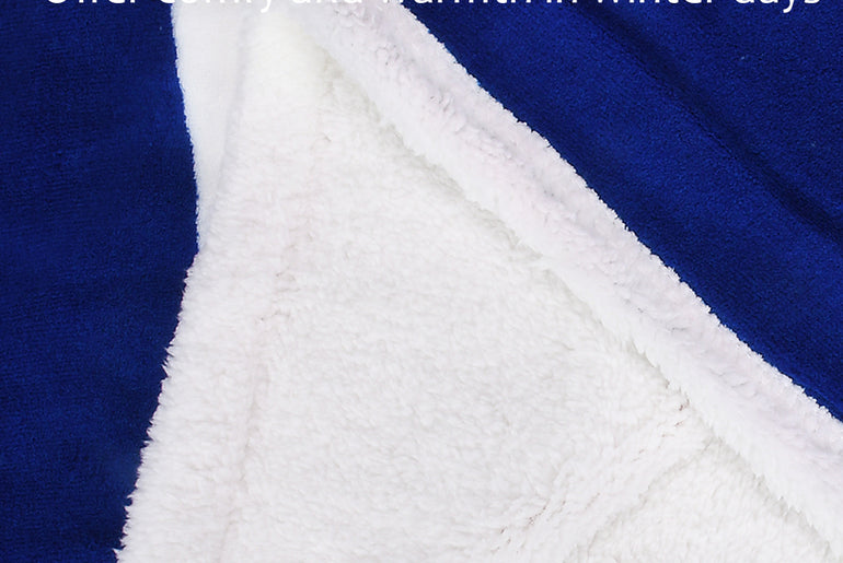 UK Flag Sherpa Throw Blanket side view