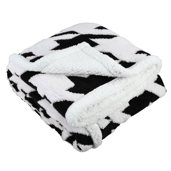 Houndstooth Sherpa Throw Blanket product image 12