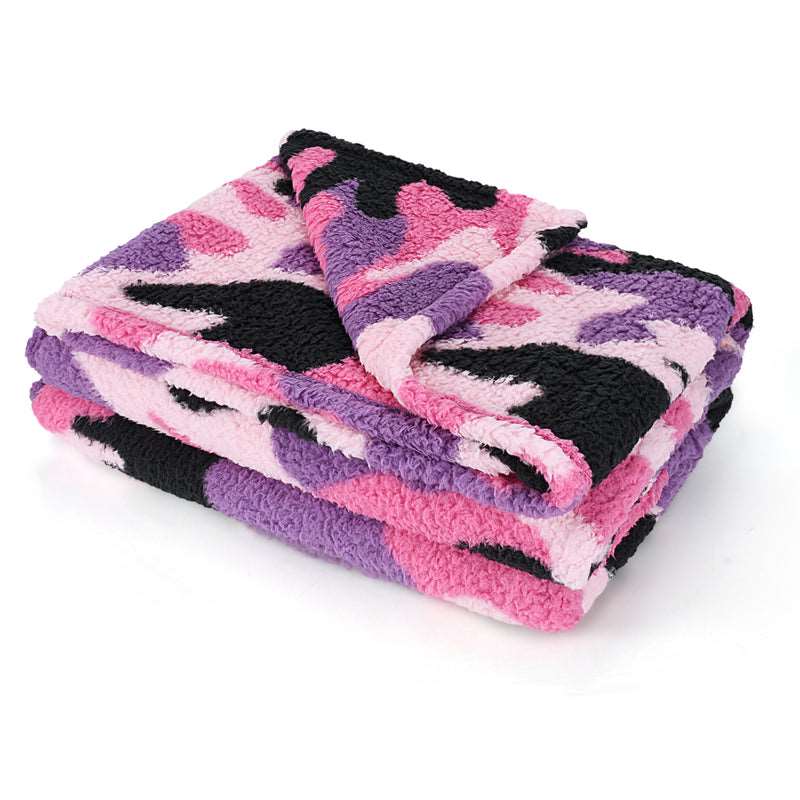 Camo Sherpa Summer Throw Blanket