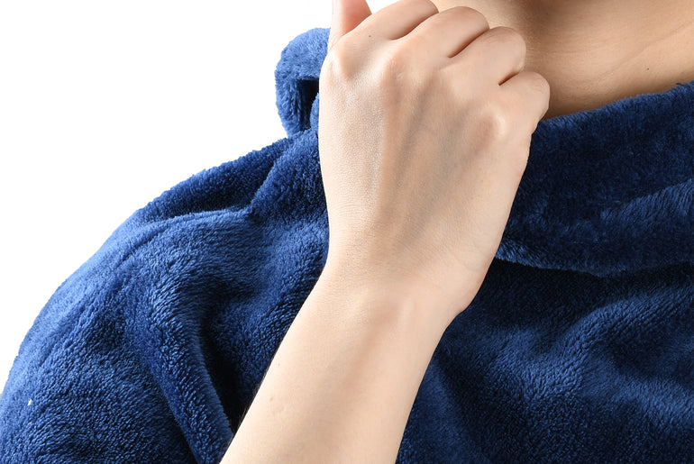 Long Fleece Wearable Poncho Blanket