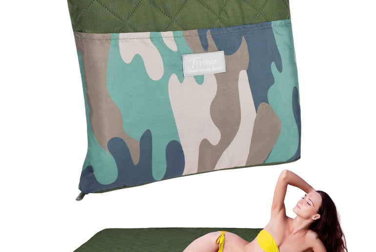 Summer Outdoor Foldable Waterproof Blanket for Picnic, 50‘’ x 60‘’