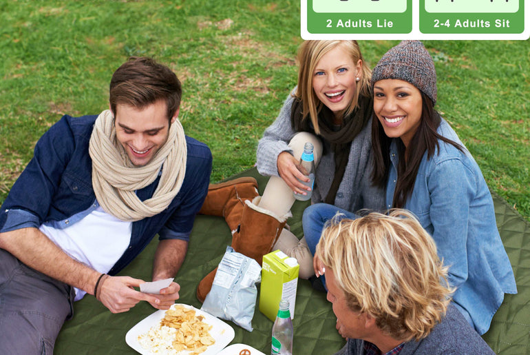 Summer Outdoor Foldable Waterproof Blanket for Picnic, 50‘’ x 60‘’