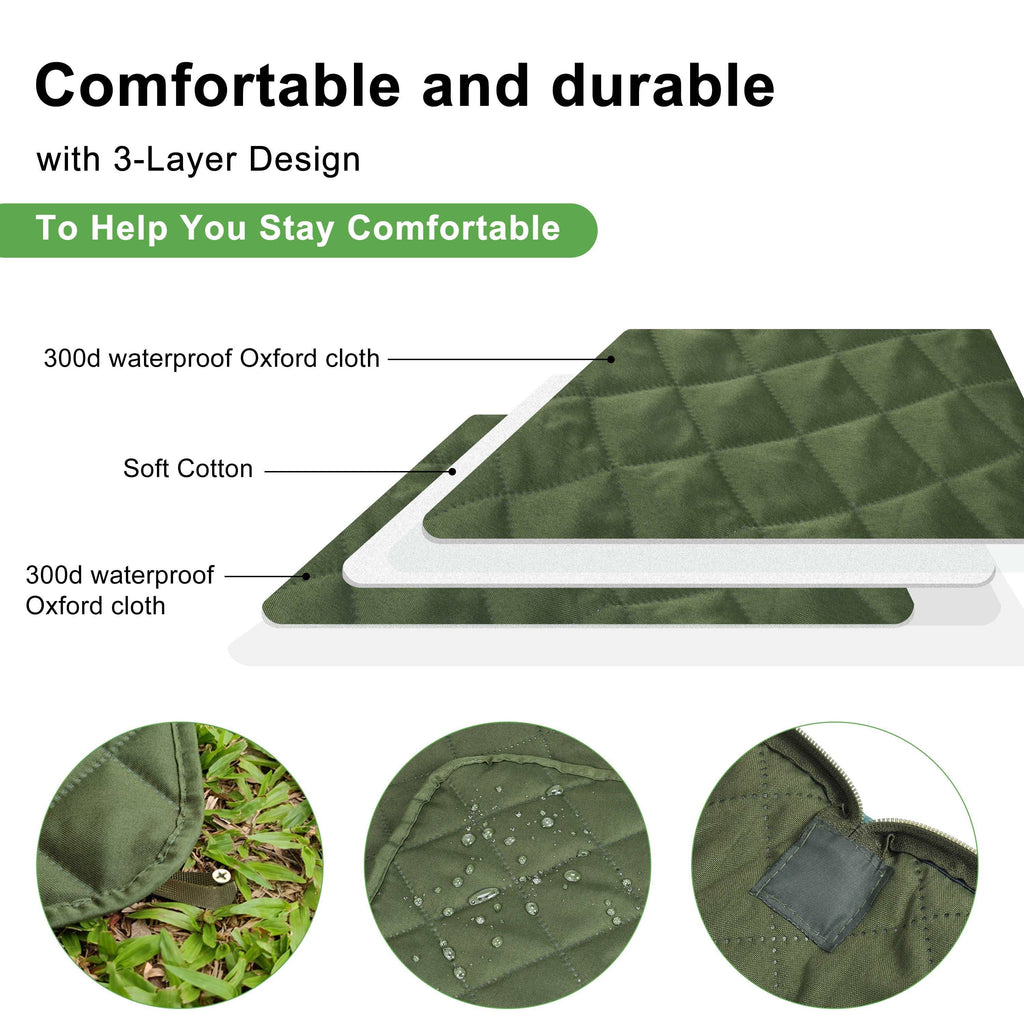 Summer Outdoor Foldable Waterproof Blanket for Picnic, 50‘’ x 60‘’