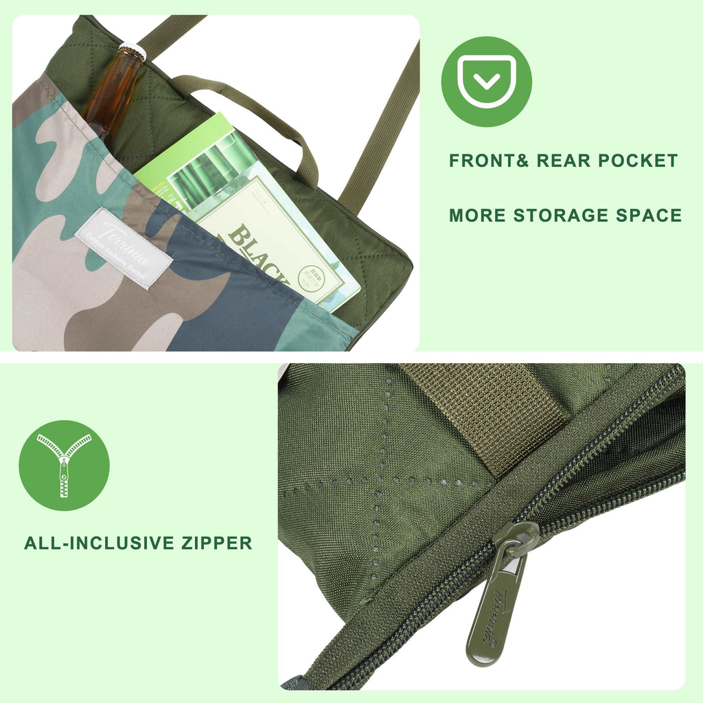 Summer Outdoor Foldable Waterproof Blanket for Picnic, 50‘’ x 60‘’