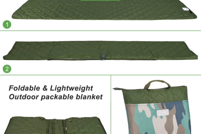 Summer Outdoor Foldable Waterproof Blanket for Picnic, 50‘’ x 60‘’