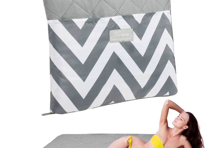 Summer Outdoor Foldable Waterproof Blanket for Picnic, 50‘’ x 60‘’