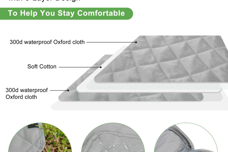 Summer Outdoor Foldable Waterproof Blanket for Picnic, 50‘’ x 60‘’