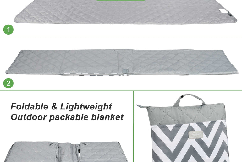 Summer Outdoor Foldable Waterproof Blanket for Picnic, 50‘’ x 60‘’