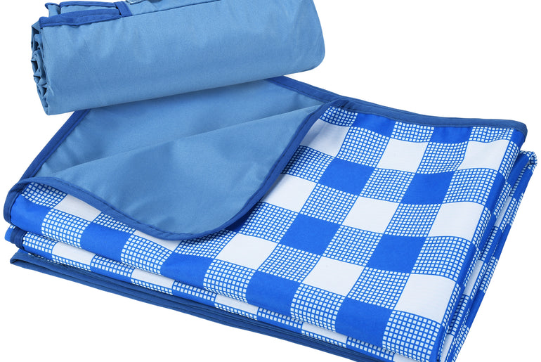 Warp Knit Fabric Camping Waterproof Throw Blanket  for Summer, 60”x 80”