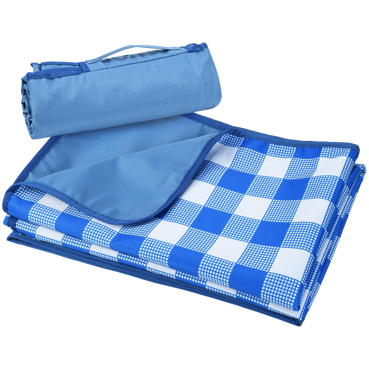 Warp Knit Fabric Camping Waterproof Throw Blanket  for Summer, 60”x 80”