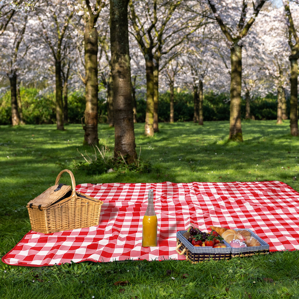 Warp Knit Fabric Camping Waterproof Throw Blanket  for Summer, 60”x 80” product image 13