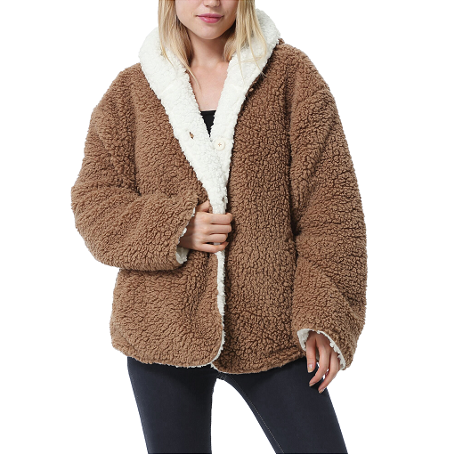 Reversible Sherpa Hooded Jacket