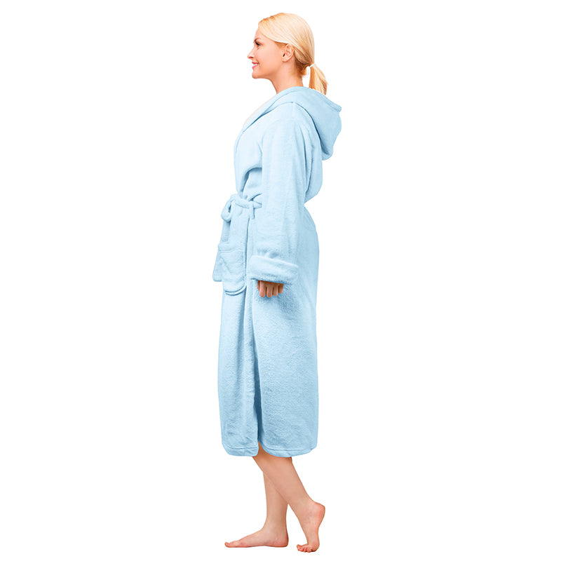 Tirrinia Long Sherpa Robe Hooded with pocket for Women After Shower product image 5