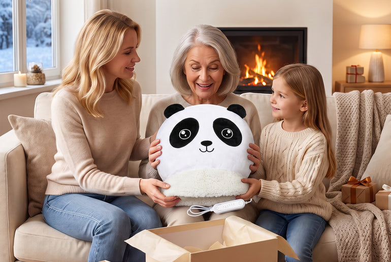 Tirrinia Electric Foot Warmer — USB Heated Plush Foot Warmer with 3 Heat Settings & Timer, Adult & Kids Sizes