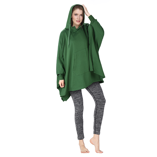 Thin Batwing Sleeve Blanket Sweatshirt for All Seasons back view