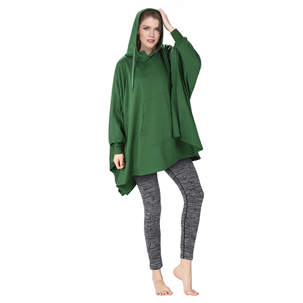 Thin Batwing Sleeve Blanket Sweatshirt for All Seasons back view