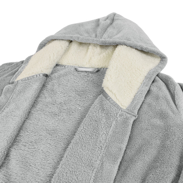 Tirrinia Long Sherpa Robe Hooded with pocket for Women After Shower product image 25