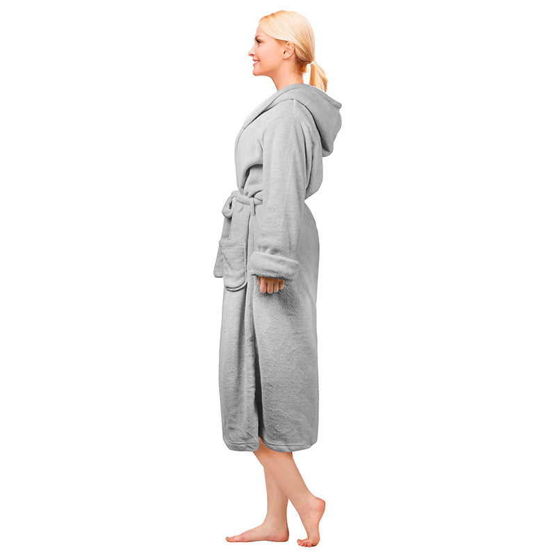 Tirrinia Long Sherpa Robe Hooded with pocket for Women After Shower product image 6