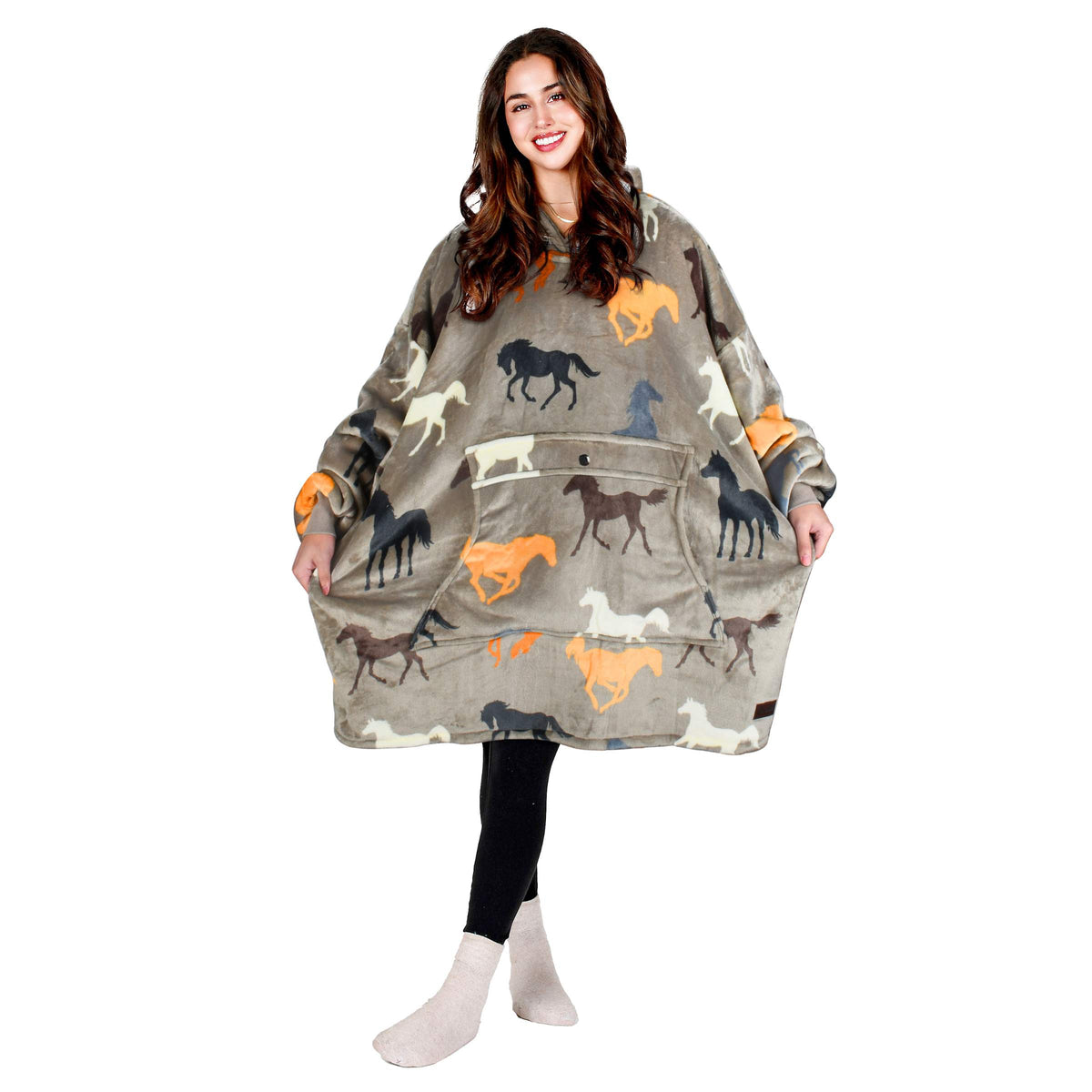 Outdoor Patterns Oversized Hoodie Blanket side view