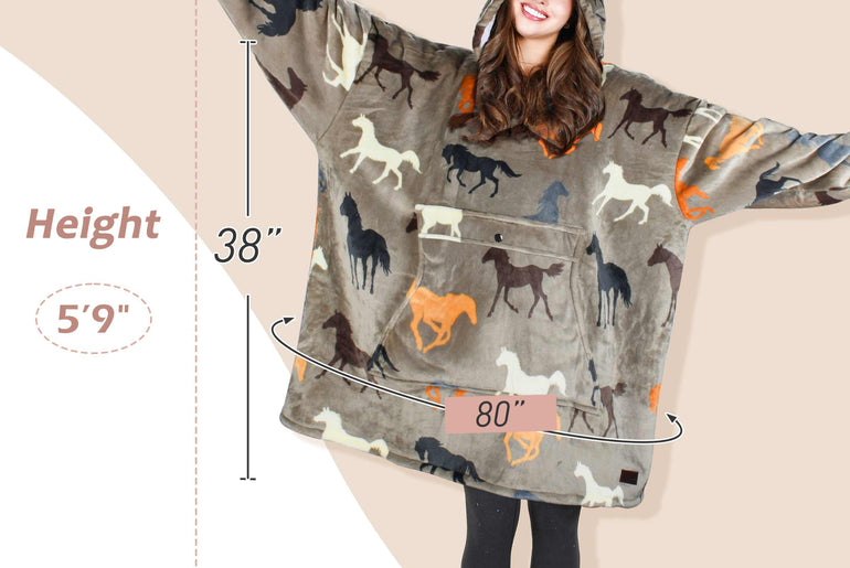 Outdoor Patterns Oversized Hoodie Blanket back view