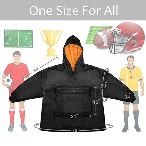 Sports Unisex Oversize Blanket Sweatshirt front view