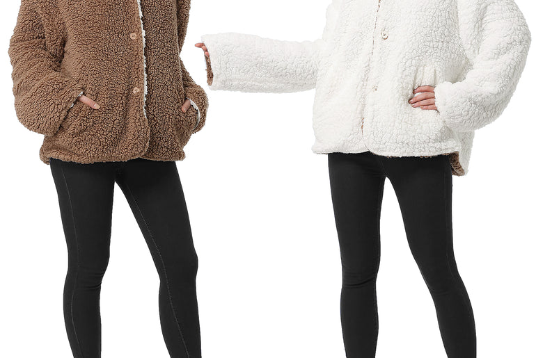 Reversible Sherpa Hooded Jacket