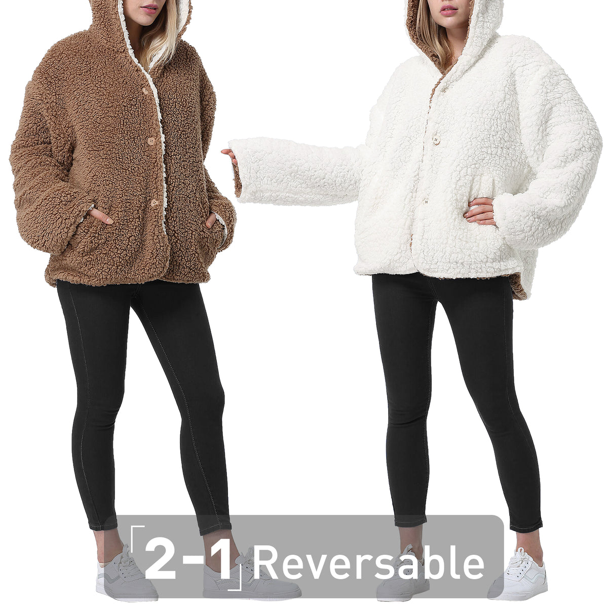 Reversible Sherpa Hooded Jacket