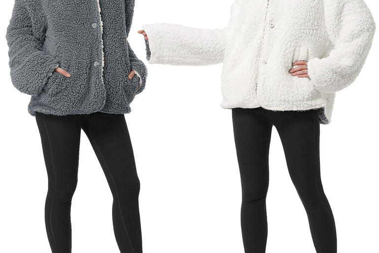 Reversible Sherpa Hooded Jacket