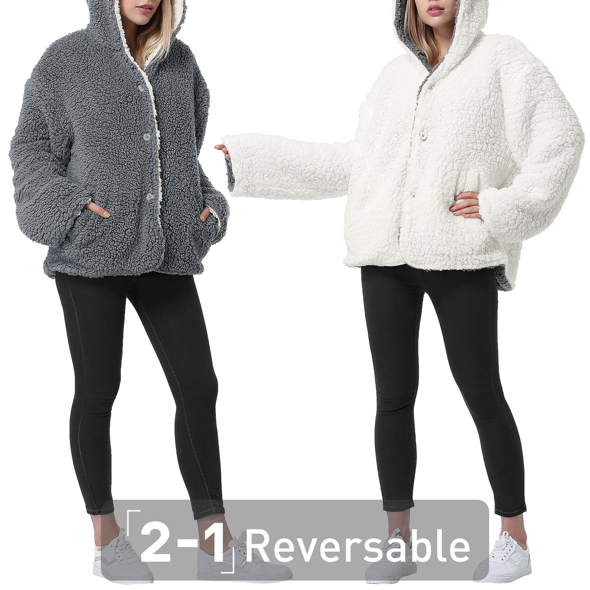 Reversible Sherpa Hooded Jacket
