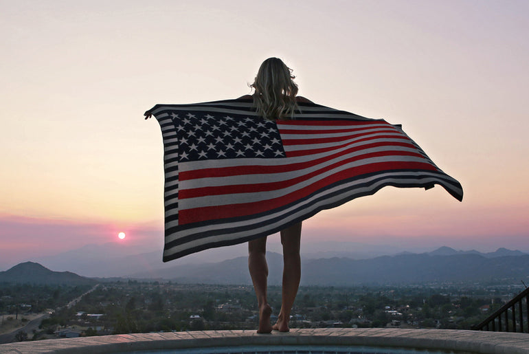 USA Flag Knitted Blanket product image 6