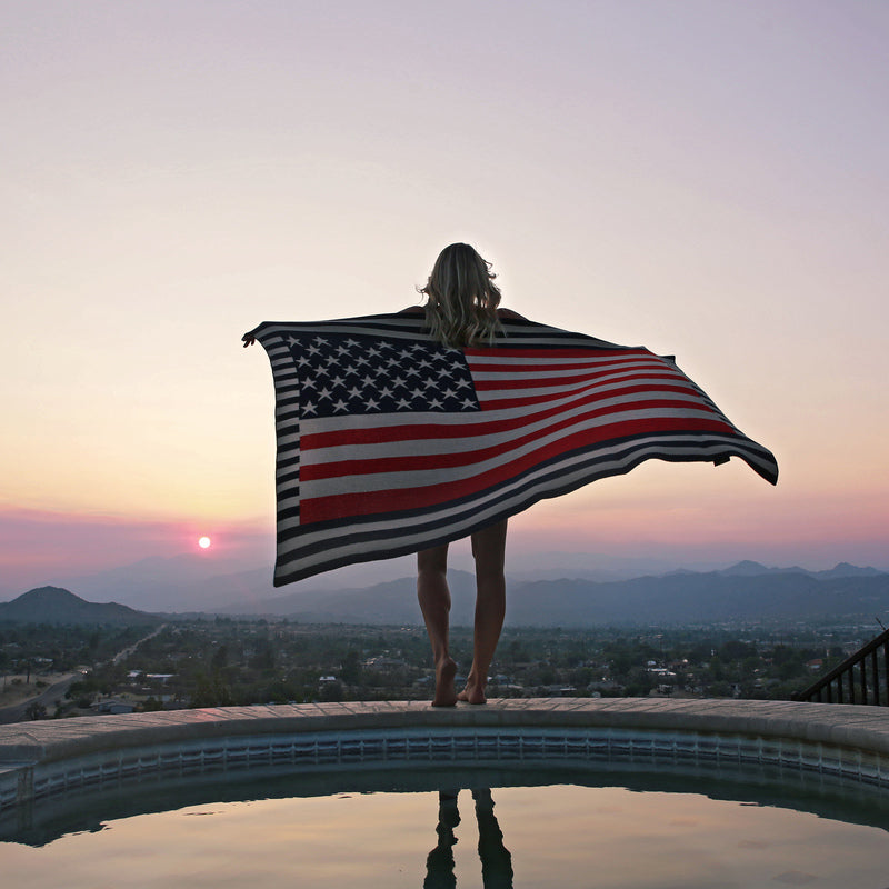 USA Flag Knitted Blanket product image 6