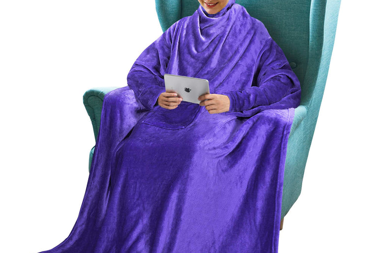 Light Color Fleece Wearable Blanket