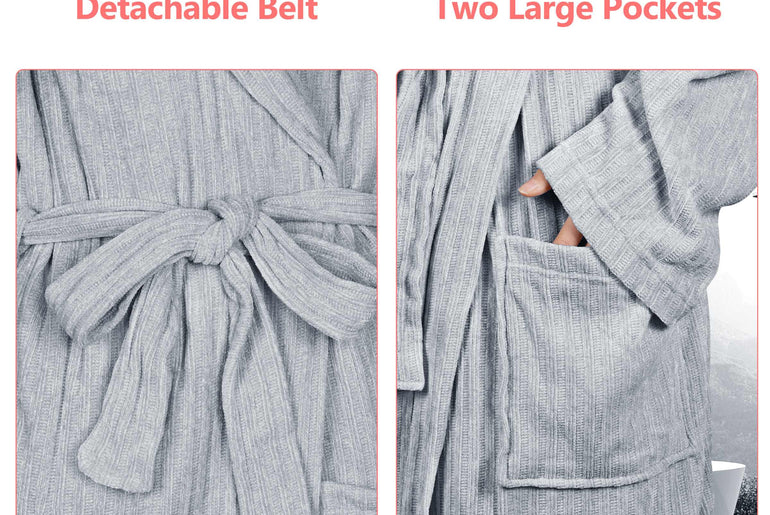 Catalonia by Tirrinia Grey Lightweight Chenille Womens Robes