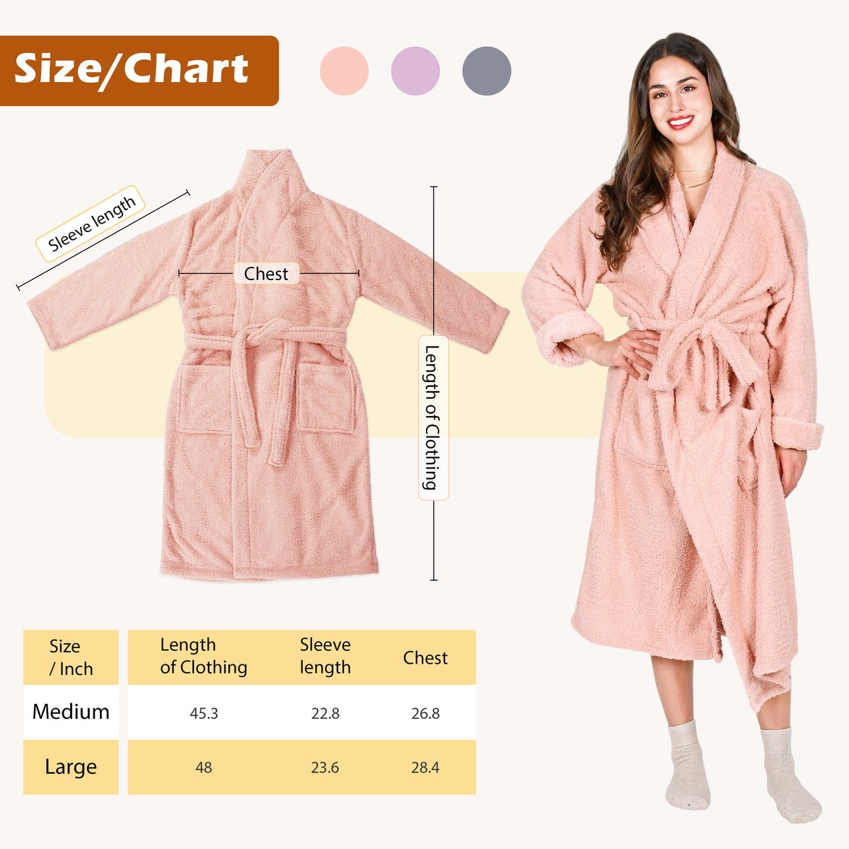 Premium Fluffy Plush Soft Robe for Women Pink product image 5