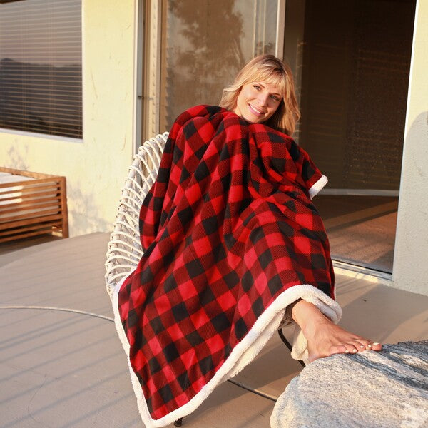 Buffalo Plaid Sherpa Throw Blanket product image 10