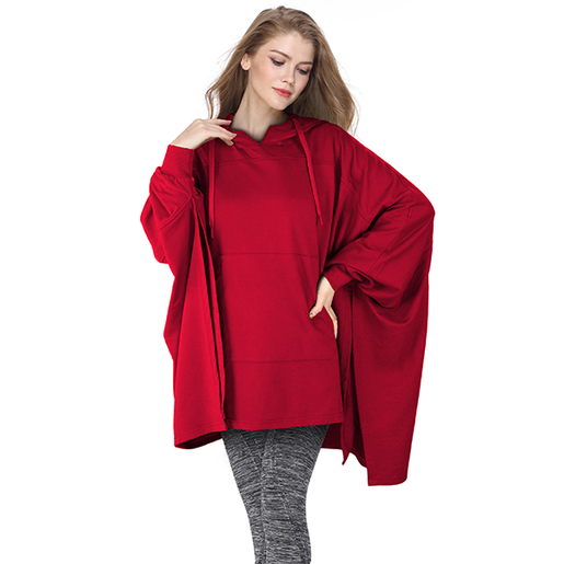 Thin Batwing Sleeve Blanket Sweatshirt for All Seasons side view