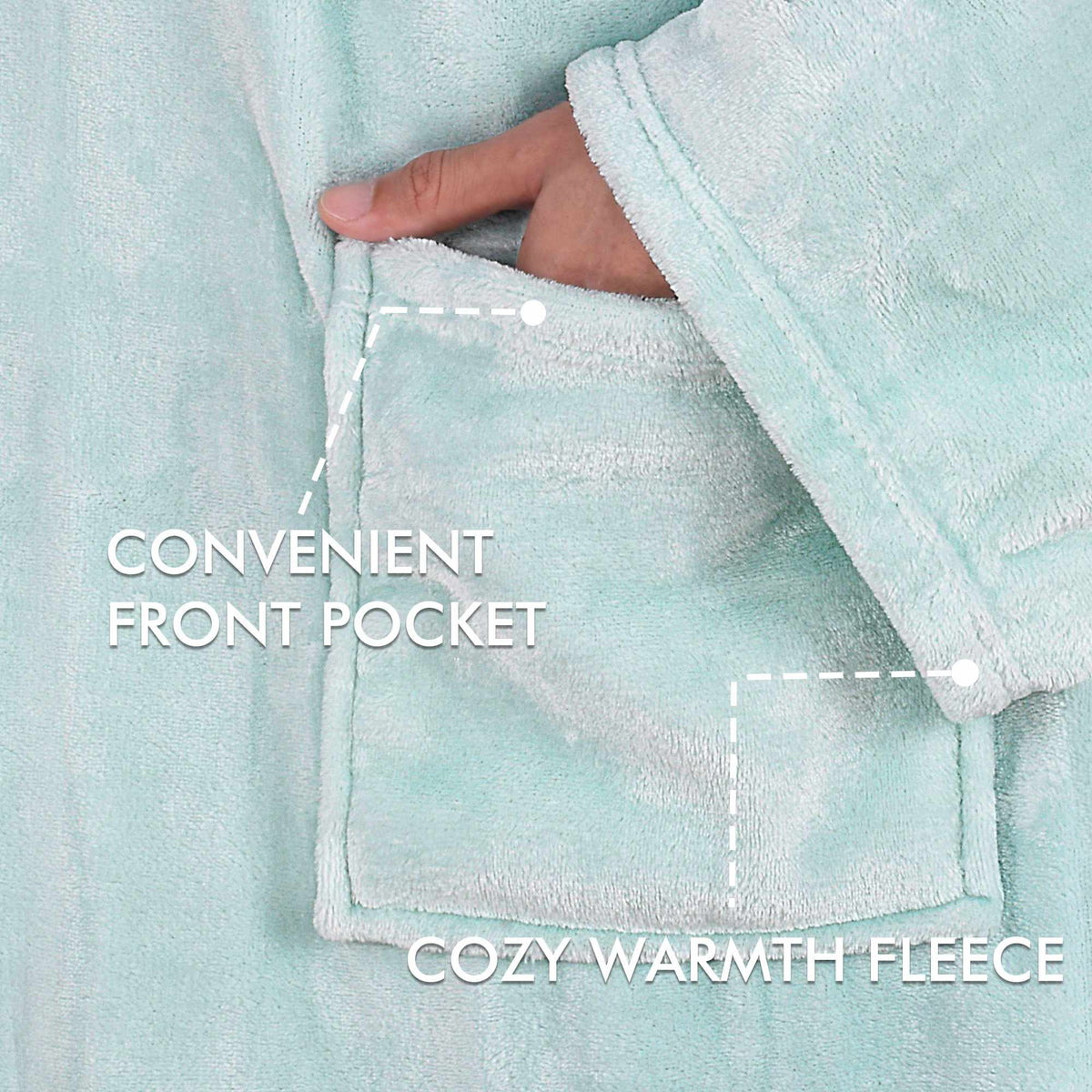 Light Color Fleece Wearable Blanket