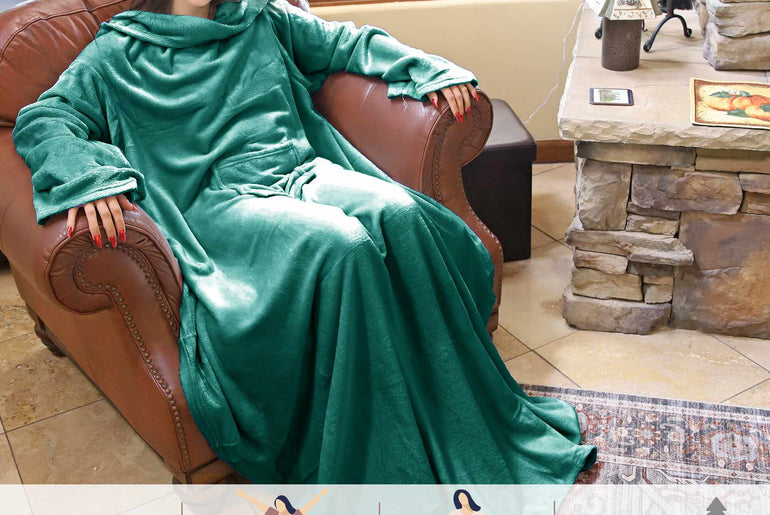 Light Color Fleece Wearable Blanket
