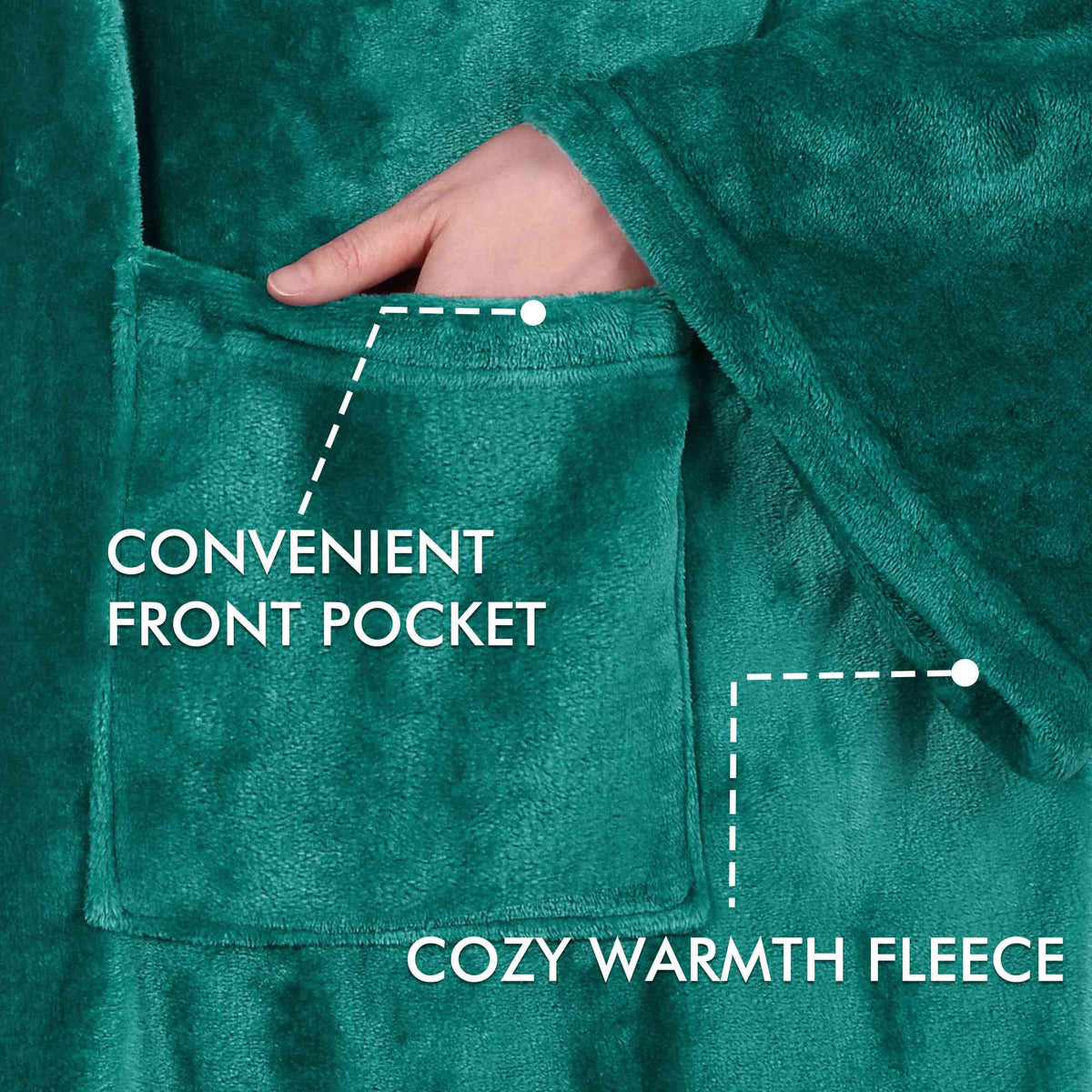 Light Color Fleece Wearable Blanket